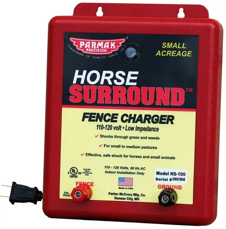 Horse Surround Electric Fence Charger, 5-Mile, Low Impedance, 110-Volt