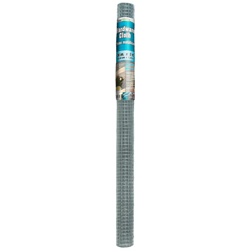Mesh Galvanized Metal Hardware Cloth Fence, 1/2 In. Mesh, 36 In. X 5 Ft.