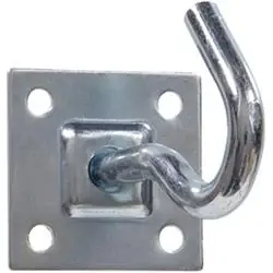 2-1/4 X 1/4 Clothesline Hook, Plate Style Steel/Zinc Plated Hillman 322326