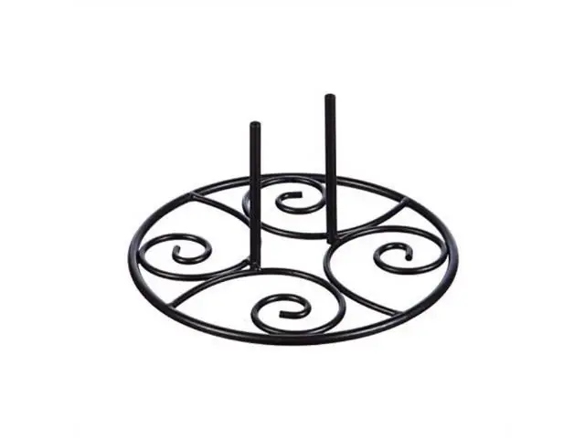 Elegant Swirl Garden Flag Stand Base, Black, 11‘ Wide X 6‘ High