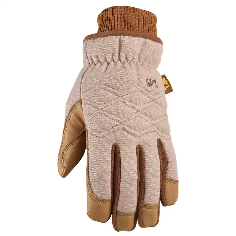 Wells Lamont Hydrahyde Women‘s Canvas Work Gloves Brown Medium 1 Pair