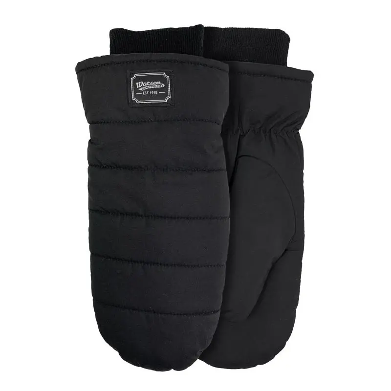 Watson Gloves Medium Taslon Puffer Mitt Black Cold Weather Unisex Gloves