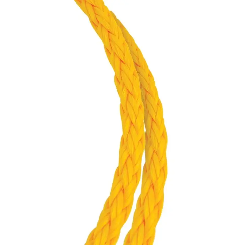 1/4 In. Diameter X 50 Ft. Length Yellow Hollow Braided Polypropylene Rope