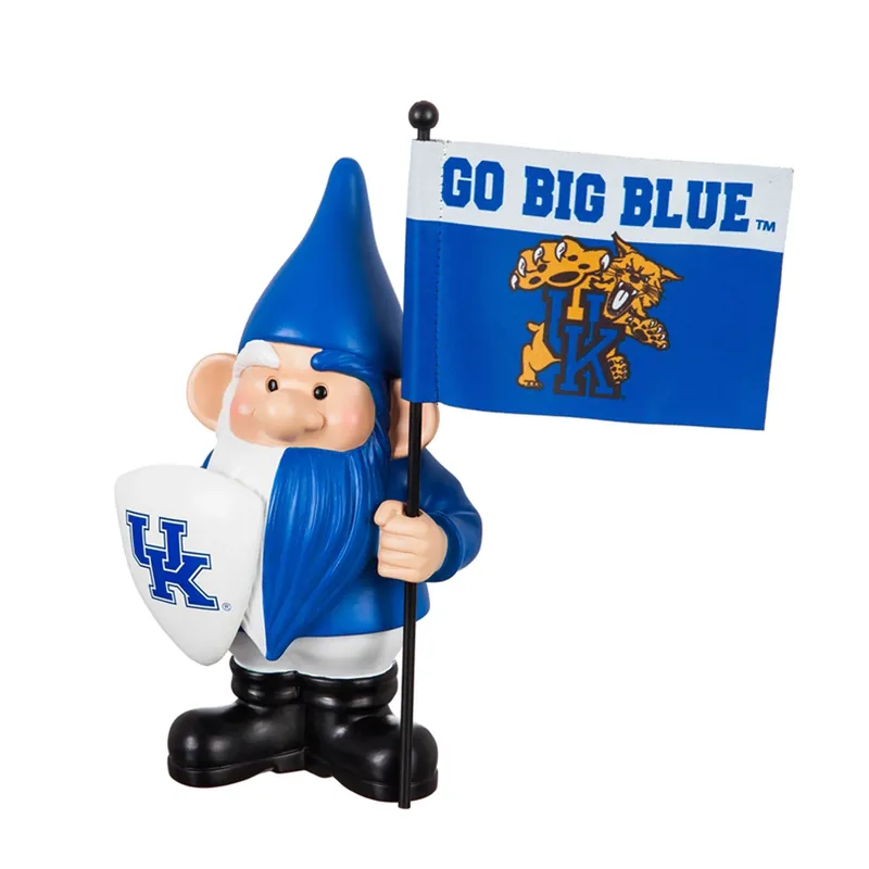 10 In. X 6 In. University Of Kentucky Ncaa Garden Gnome With Team Flag Holder