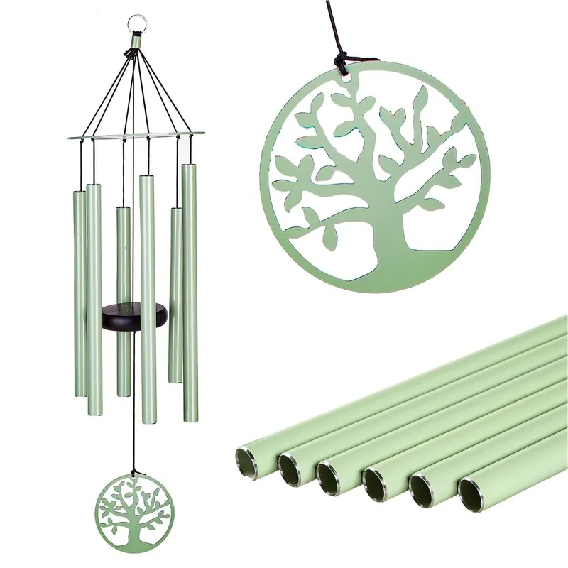 27 Inch Avria Metal Wind Chime - Tree Design For Outdoor Decor