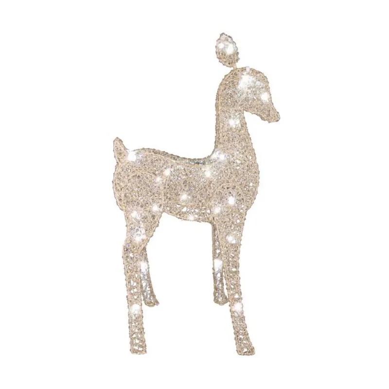 Flat-tastics Led White Starry Night A Frame Doe 28 In. Yard Decor