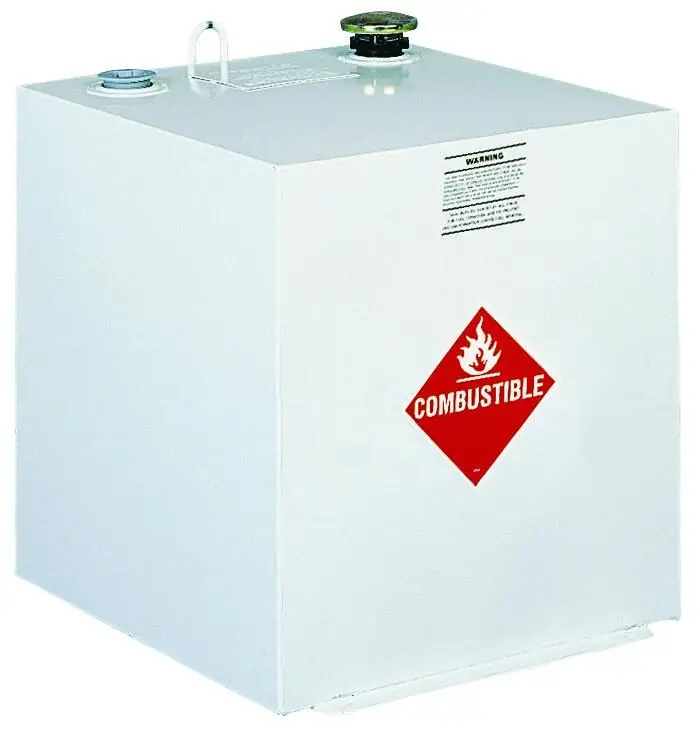 Liquid Transfer Truck Tank, White Steel, 50 Gallons