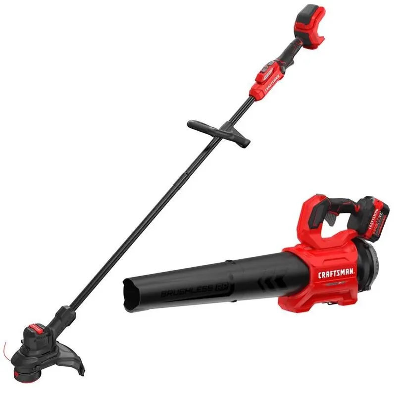 CRAFTSMAN V20 BRUSHLESS RP CMCK497P1 13 In. 20 V Battery Blower/Trimmer Kit (Battery & Charger)