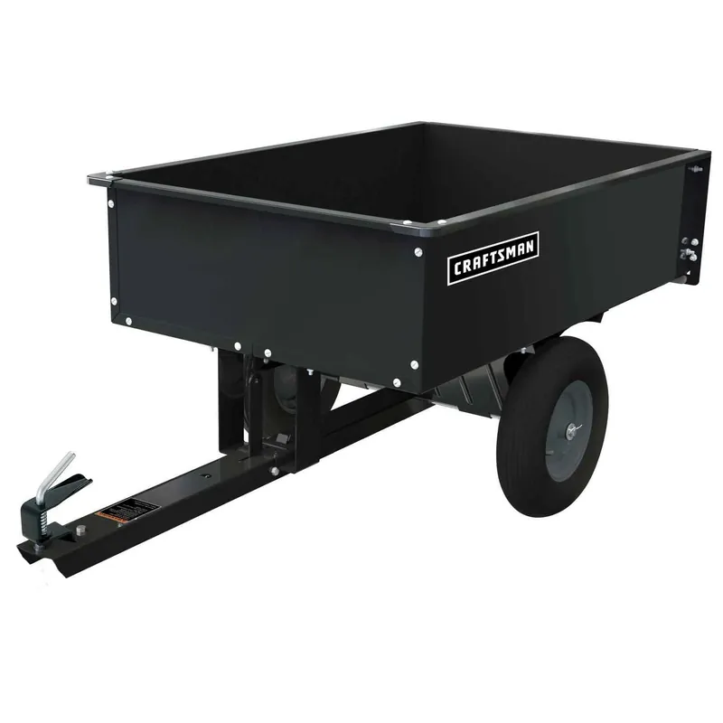 Steel Dump Cart 12 Cubic Feet Heavy-duty Garden Utility Trailer