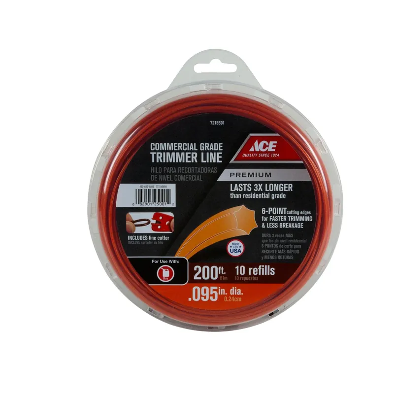 Premium Commercial Grade 0.095 In. Diameter X 200 Ft. Length Trimmer Line