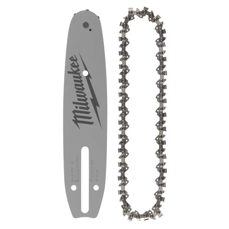Milwaukee‑Compatible Bar And Chain Combo – Heavy‑Duty Steel For Battery‑Powered Chainsaws