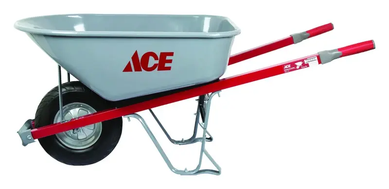 Steel Contractor Wheelbarrow 6 Cubic Feet With Flat-free Tire And Comfort Grips