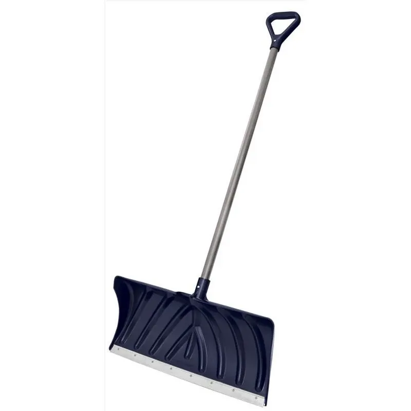 Suncast 24‑in X 56‑in Poly Snow Pusher – Blue Blade With Steel Grip