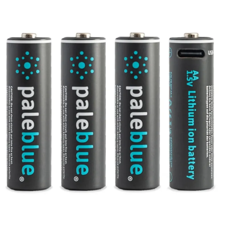 Pale Blue Earth AA Lithium Batteries 4 Pk Carded