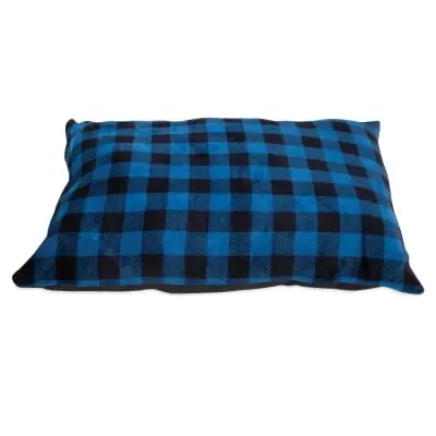 Plaid Dog Bed, Large 29 X 40-inch, Winter Fabric, Eco-friendly Fill