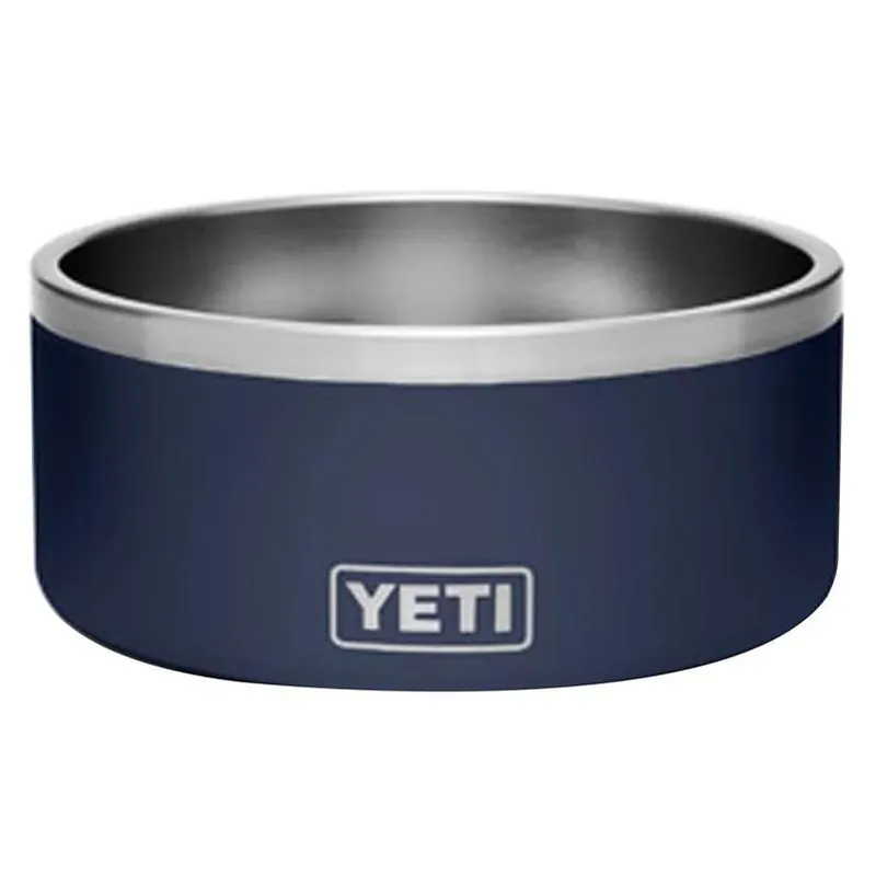 YETI Boomer Navy Stainless Steel 8‑Cup Dog Bowl – Non‑Slip Feeding Dish