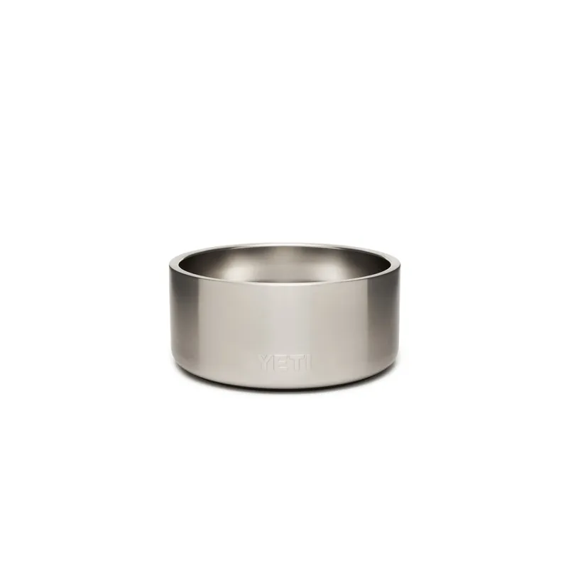 Boomer Stainless Steel 4 Cup Pet Bowl For Dogs - Red, Silver, Sand