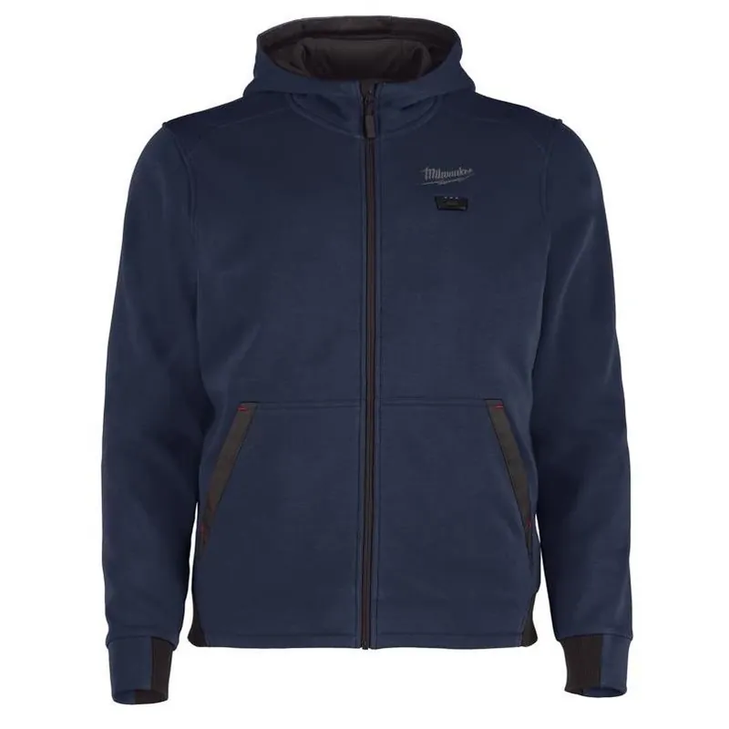 Milwaukee M12 Heated Hoodie For Men – Blue, Large Full‑Zip