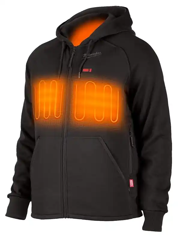 M12 Men‘s Black Cordless Heated Hoodie Kit, Xl With Battery And Charger