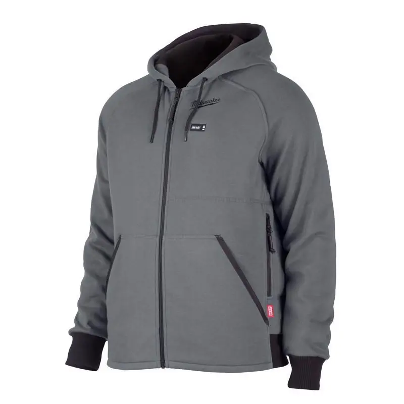 M12 Xl Long Sleeve Men‘s Hooded Heated Hoodie Black/gray - Model 306g-20xl
