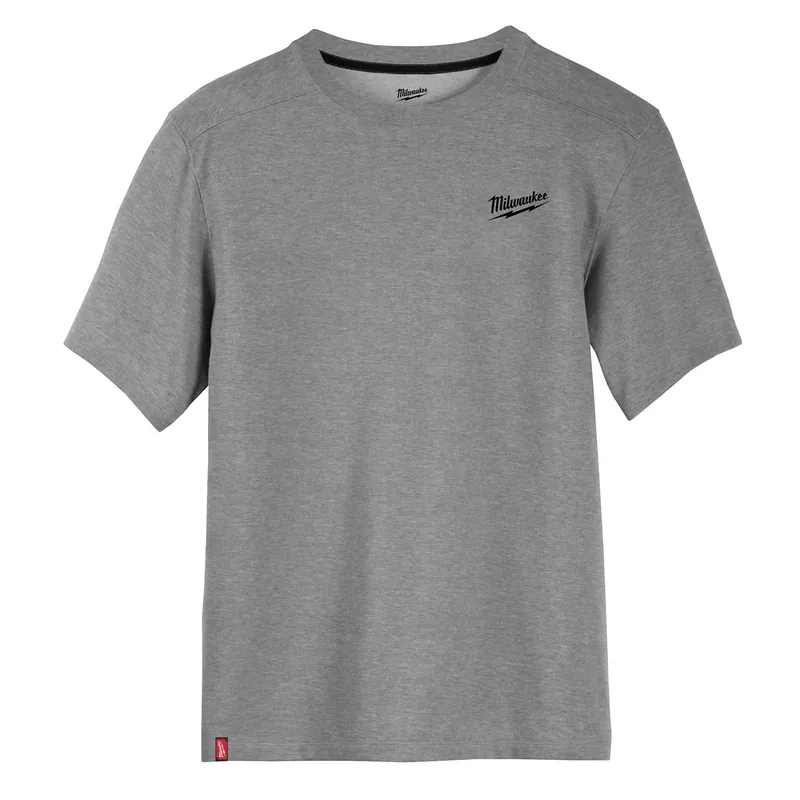 Large Gray Short Sleeve Unisex Hybrid Work Shirt - Model 603g-l