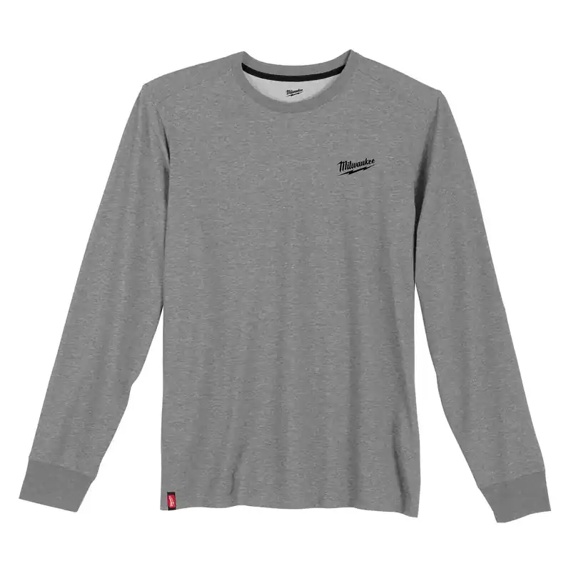 Large Gray Long Sleeve Unisex Hybrid Work Shirt 604g-l