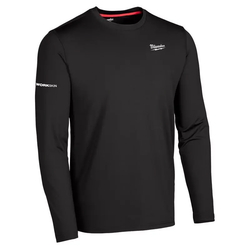 2xl Black Long Sleeve Men‘s Base Layer Crew Neck Shirt