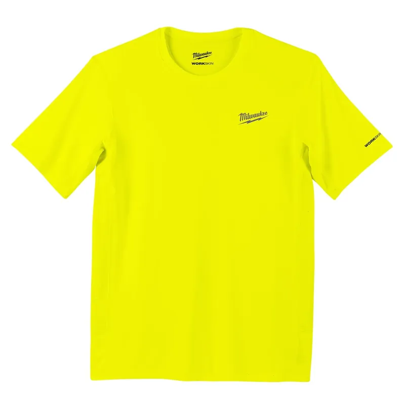 Xxl High Visibility Short Sleeve Unisex Crew Neck Performance Shirt - Yellow