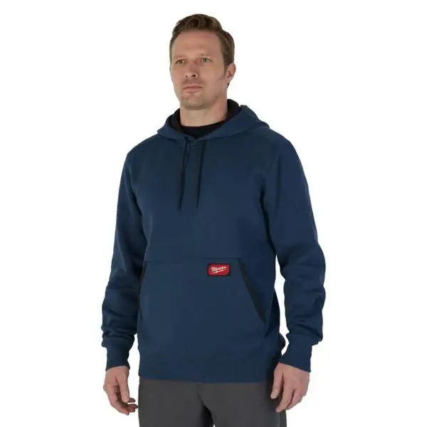 Men‘s 2x-large Blue Midweight Cotton/polyester Long-sleeve Pullover Hoodie