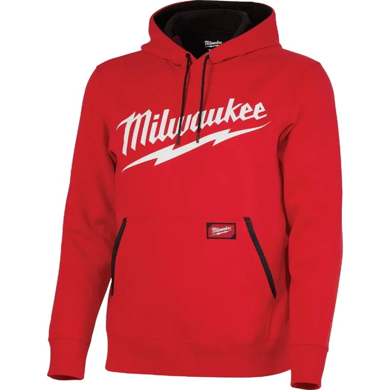 Xl Red Midweight Pullover Hooded Sweatshirt For Unisex