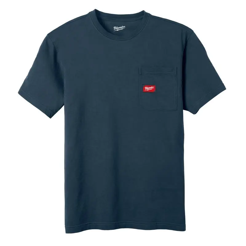 Milwaukee Gridiron Men‘s Medium Blue Short Sleeve Pocket T-shirt