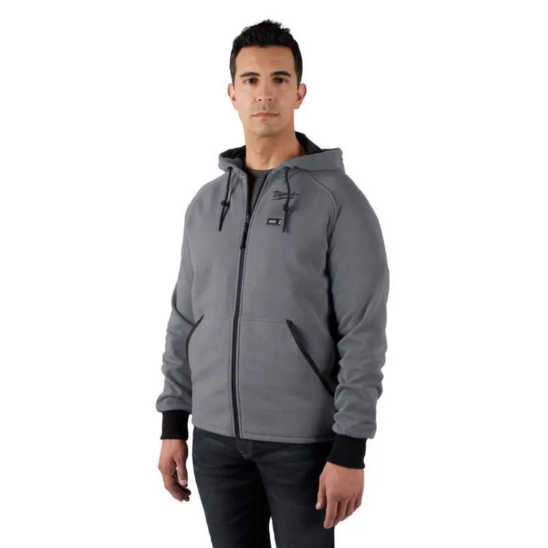 Milwaukee M12 Xxxl Long Sleeve Men‘s Hooded Heated Hoodie Kit In Gray