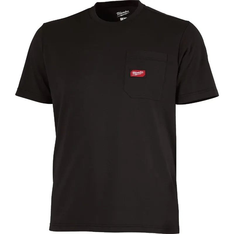 Xl Black Short Sleeve Heavy-duty Pocket T-shirt For Unisex Comfort