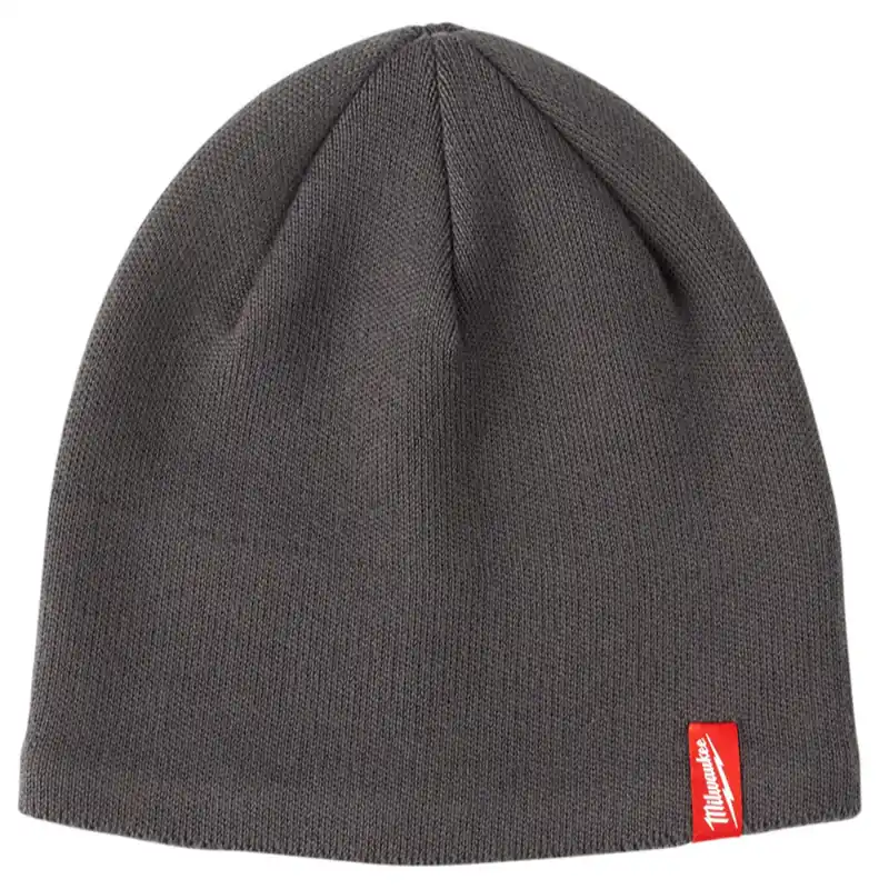 Fleece Lined Gray Beanie Sock Cap - Model 502g - One Size Fits Most