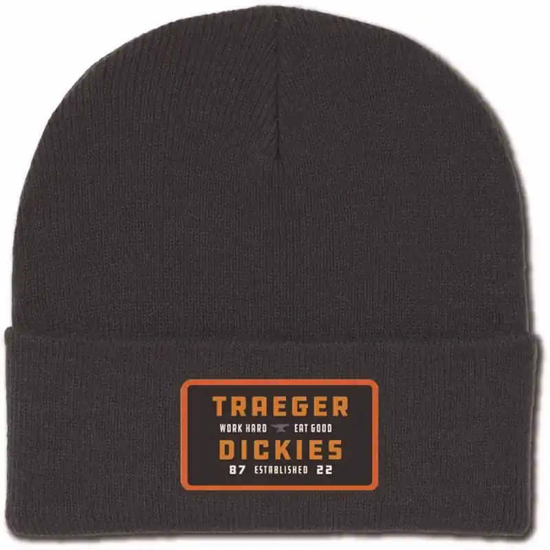 Traeger Beanie Black One Size Fits Most - Durable Acrylic Knit