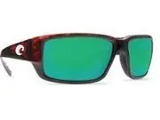 Fantail Polarized Sunglasses - Tortoise Frame With Green Mirror Lens