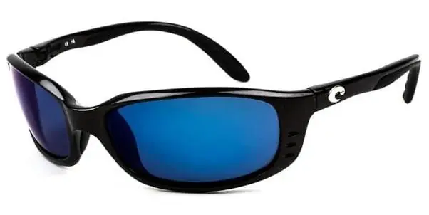 Brine Polarized Sunglasses Black Frame Blue Mirror 580p Lens Br-11-obmp
