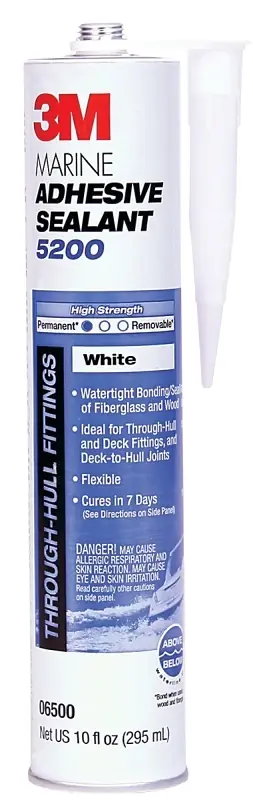 Polyurethane Marine Adhesive/Sealant, White, 1/10-Gal. Cartridge