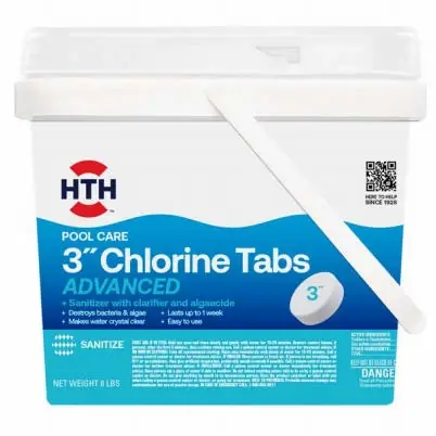 HTH Pool Care 3" Tablet Chlorinating Chemicals 8 Lb