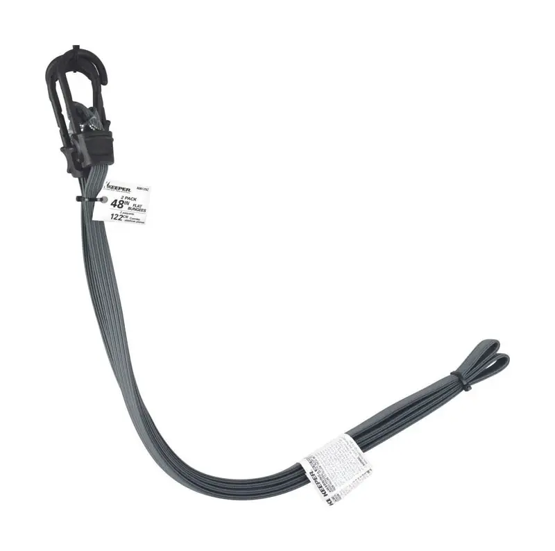 Keeper Gray Flat Bungee Cord 48 In. L X 0.315 In. 2 Pk