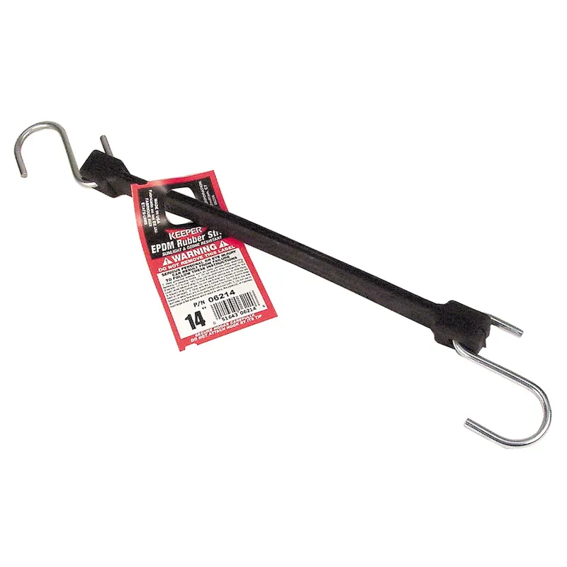 Epdm Rubber Strap, 14-inch, Corrosion Resistant With Strong Steel Hooks