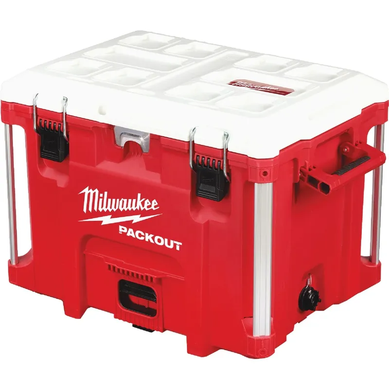 Packout 40 Qt. Xl Cooler With Integrated Features, Red