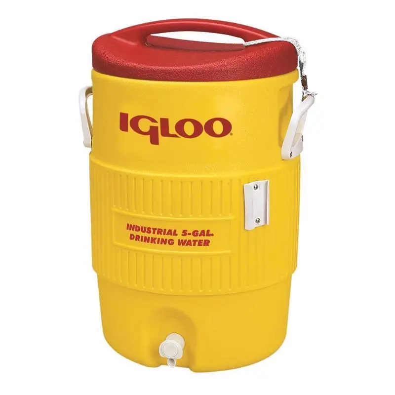 Igloo Red And Yellow 5 Gallon Reusable Plastic Water Cooler