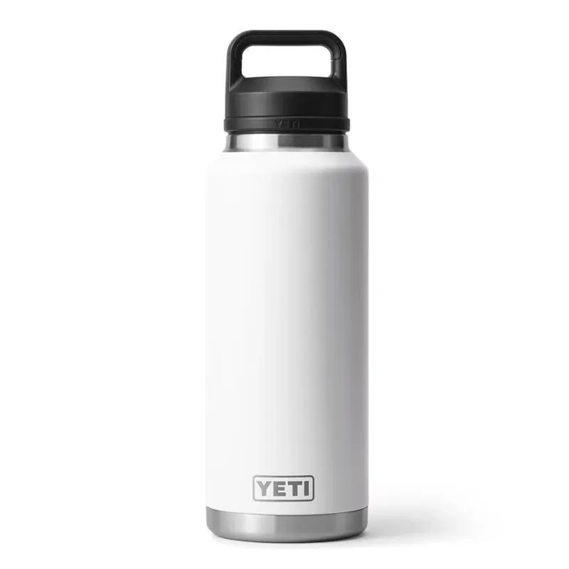 YETI Rambler 46‑oz White Stainless Steel Bottle With Chug Cap – BPA‑Free
