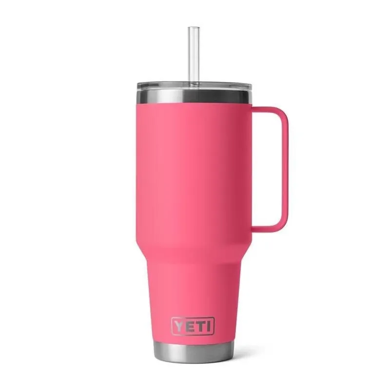 YETI Rambler 42 oz Tropical Pink Insulated Straw Mug – BPA‑Free Stainless Steel