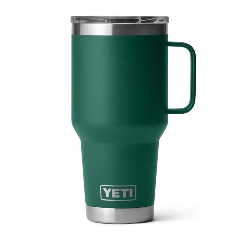 YETI Rambler 30 oz Stainless Steel Insulated Travel Mug – Black Forest Green, BPA‑Free