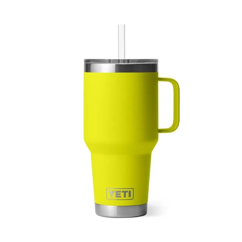 YETI Rambler 35 Oz Firefly Yellow BPA Free Straw Mug