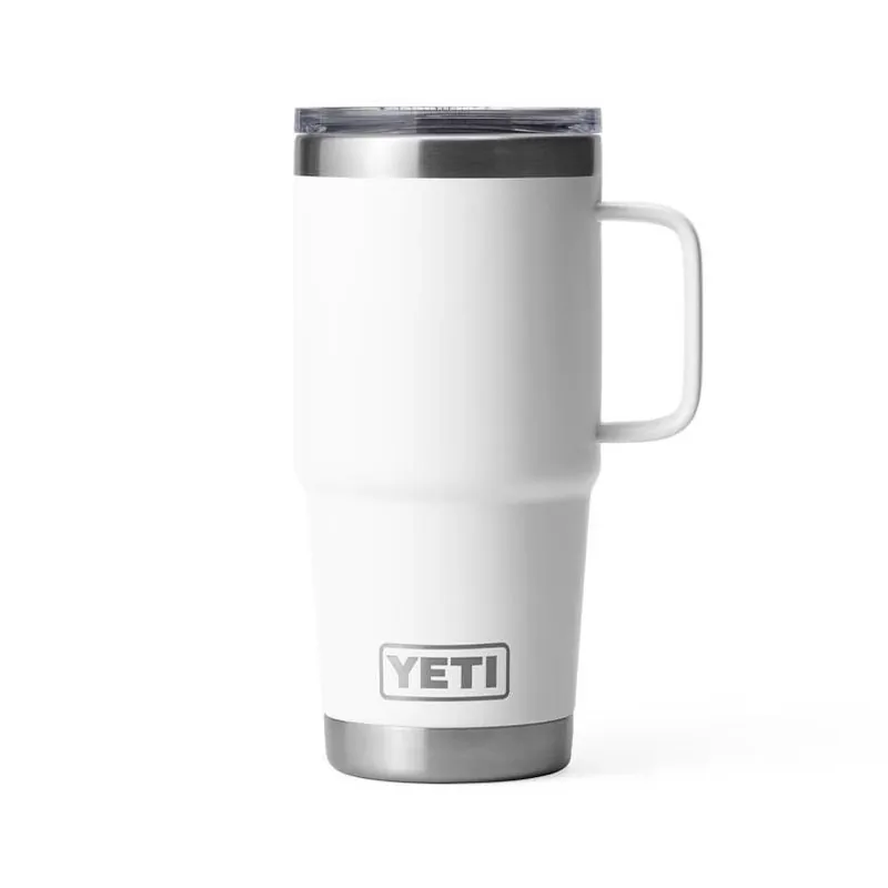 YETI Rambler 20‑oz White Stainless Steel Travel Mug – BPA‑Free & Dishwasher Safe