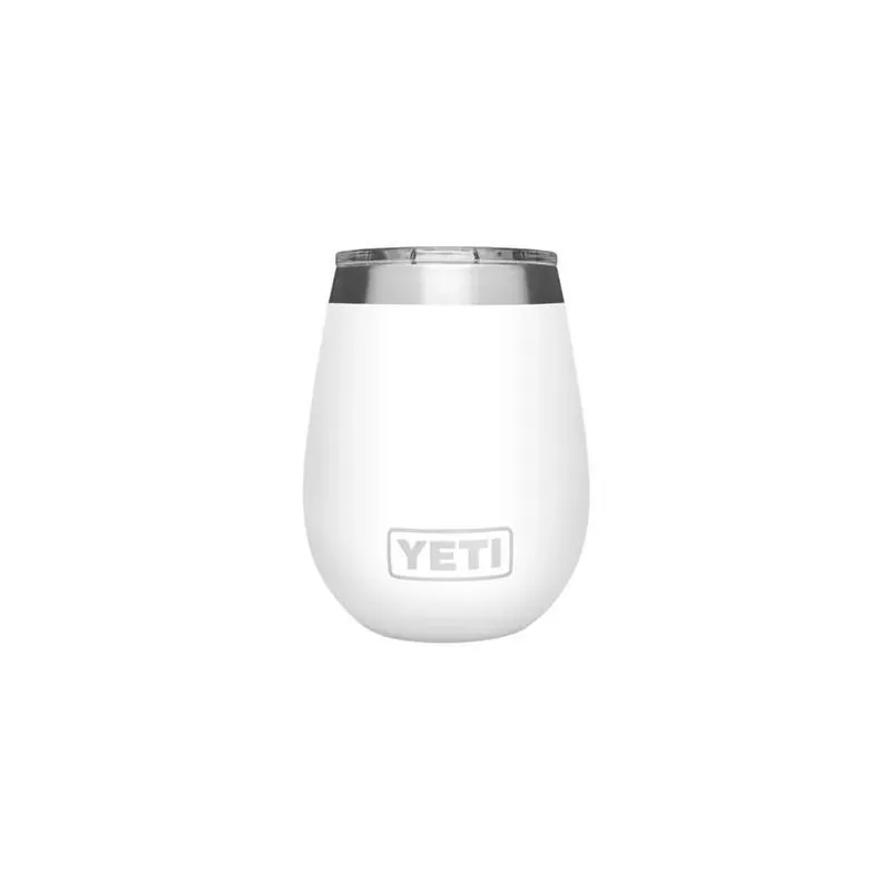 YETI Rambler 10‑oz White Stainless Steel Wine Tumbler With Magnetic Slider Lid – BPA‑Free