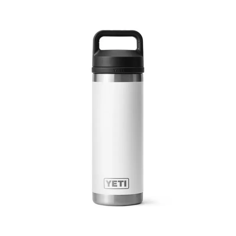 YETI Rambler 18‑oz White Stainless Steel Bottle With Chug Cap – BPA‑Free & Dishwasher Safe
